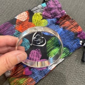 Brighton silver bangle bracelet with crystals